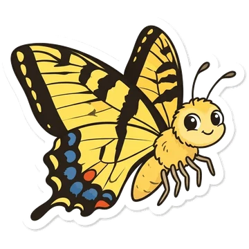 Sticker of Western tiger swallowtail