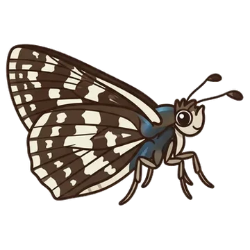 Sticker of White checkered-skipper