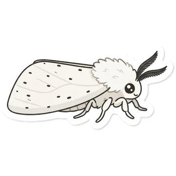 Sticker of White ermine